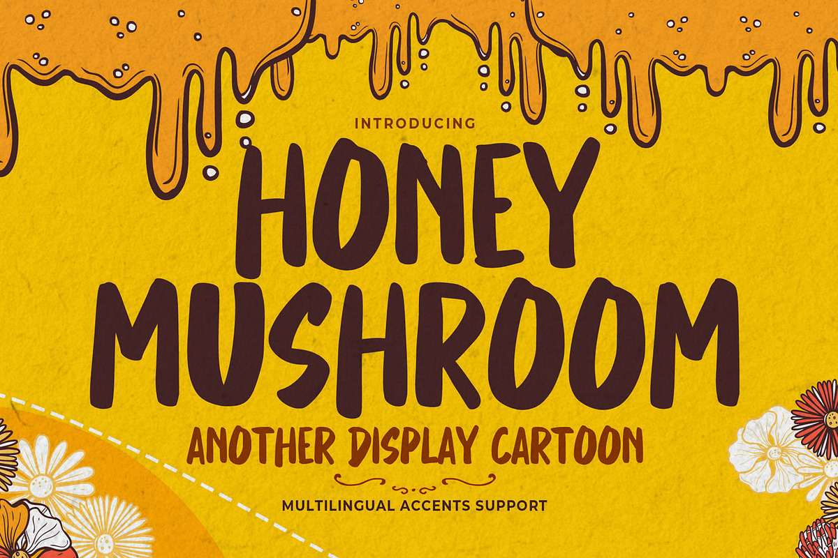 Honey Mushroom -Display Cartoon Font, a Font by Gassstype (Photo 1 of 8)