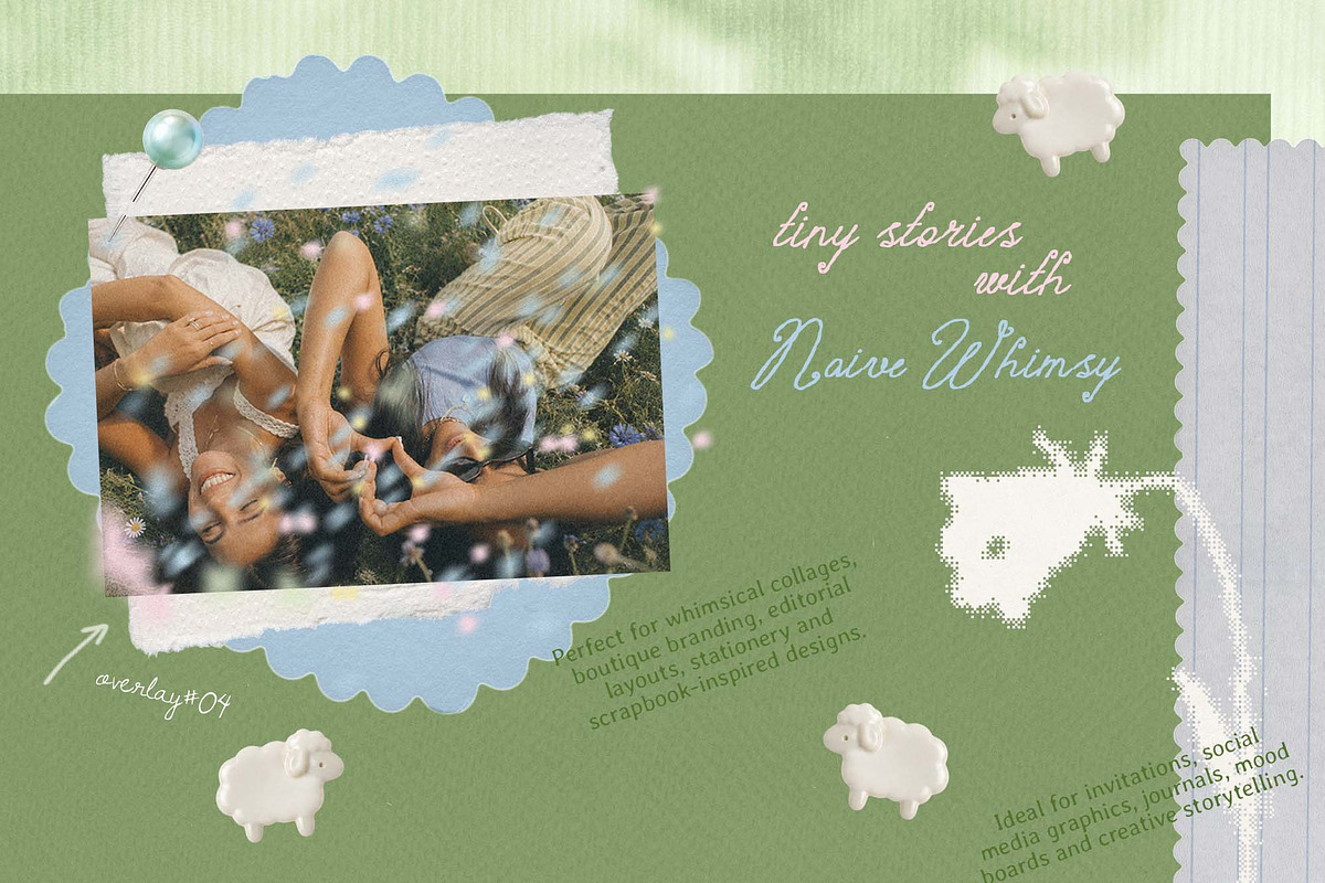 Naive Whimsy Dreamy Collage Kit, an Object Graphic by DigARTbyHavroshka (Photo 7 of 17)