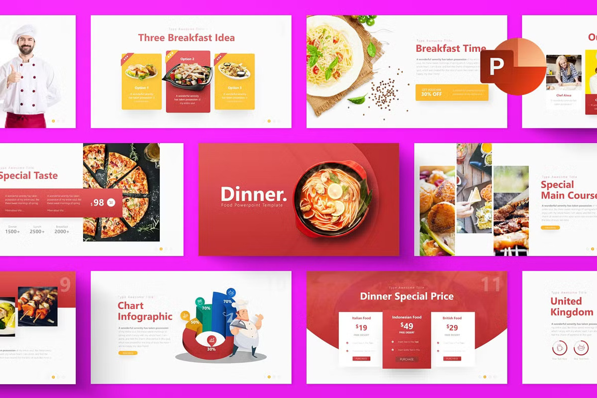 Food Powerpoint Template - Premium, a Presentation Template by GearShift (Photo 1 of 4)