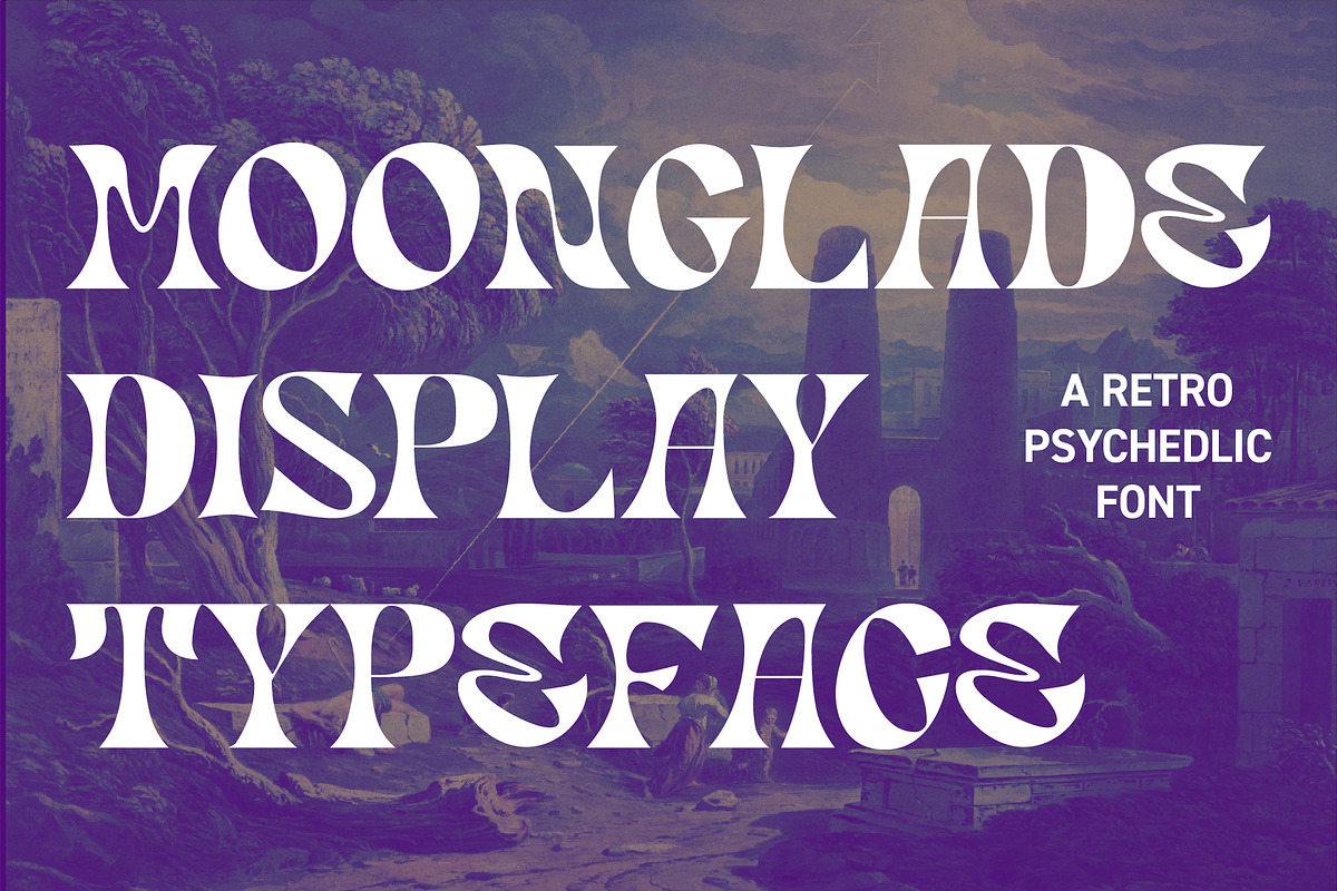 Moonglade | Retro Display Font, a Serif Font by Beveled Design Co. (Photo 2 of 11)