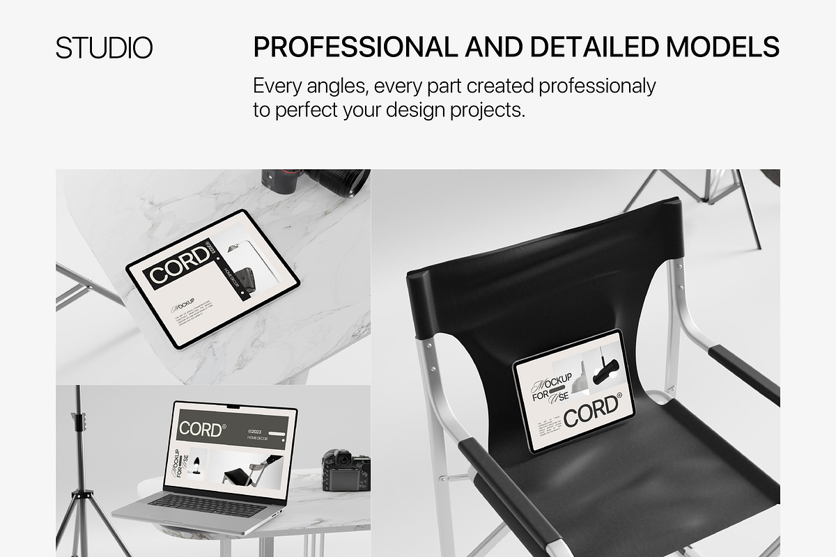 Studio - Minimal Mockup Bundle, a Device Mockup by Creavora (Photo 6 of 8)