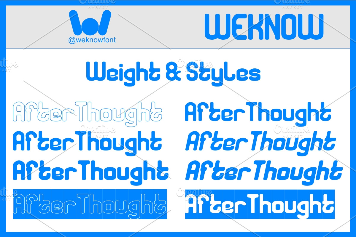 Afterthought font, a Sans Serif Font by weknow (Photo 7 of 8)