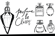 Perfumes bottle set collection, an Illustration by mollyli.ai (Thumbnail 3 of 4)