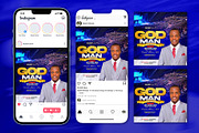 God in a Man Church Flyer Template, a Social Media Template by church flyer templates (Thumbnail 5 of 8)