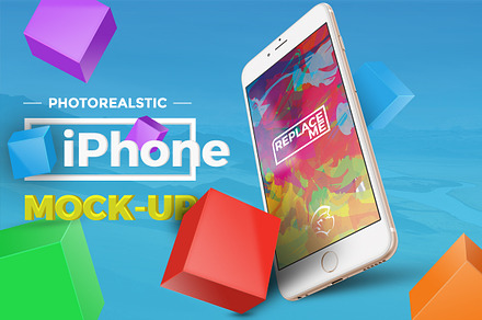 4 Photorealistic iPhone Mock-up