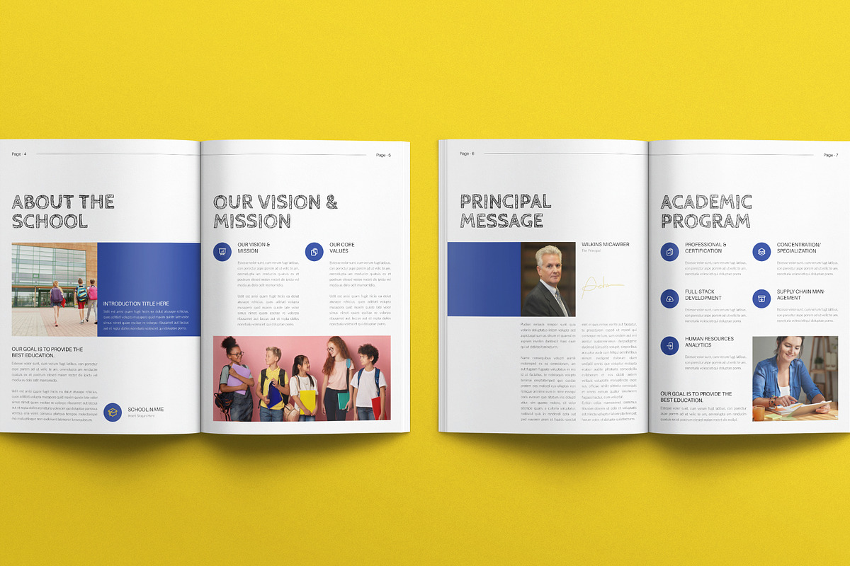 School Education Brochure Template, a Brochure Template by E-Type (Photo 3 of 7)