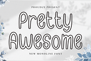 Pretty Awesome, a Sans Serif Font by InermediaSTUDIO (Thumbnail 1 of 8)