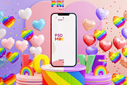 Pride iPhone Screen Mockup, an iPhone Mockup by TandemStock (Thumbnail 3 of 4)