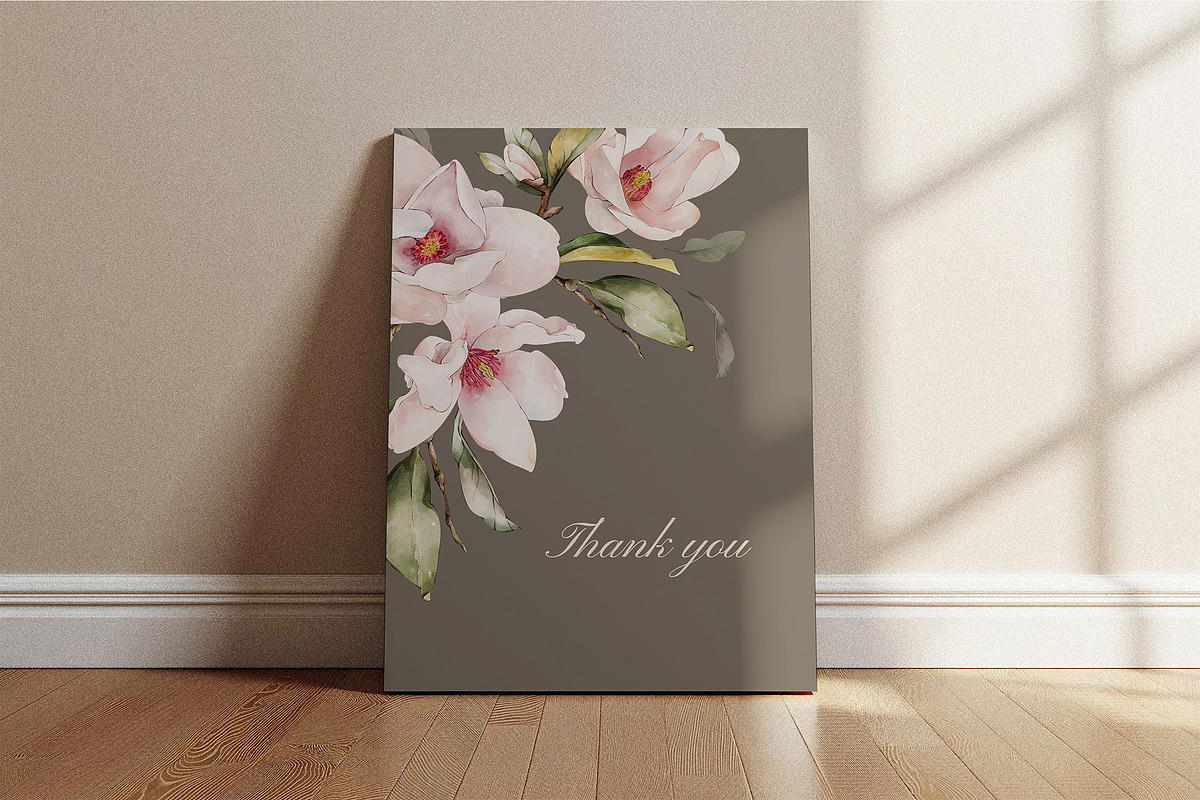 Magnolia watercolor floral set, a Decorative Illustration by Yuliia Lashevska (Photo 13 of 13)