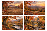 Fall Digital Backdrops BUNDLE, a Layer Style Add-On by Wild Honey Design Co. (Thumbnail 6 of 6)