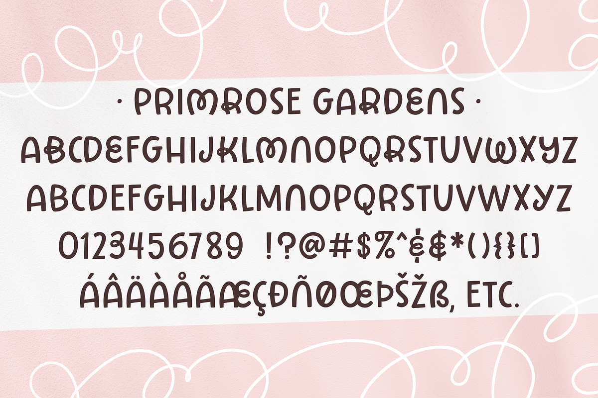 Primrose Gardens a lovely loopy font, a Handwritten Font by Rachel White Art (Photo 3 of 22)