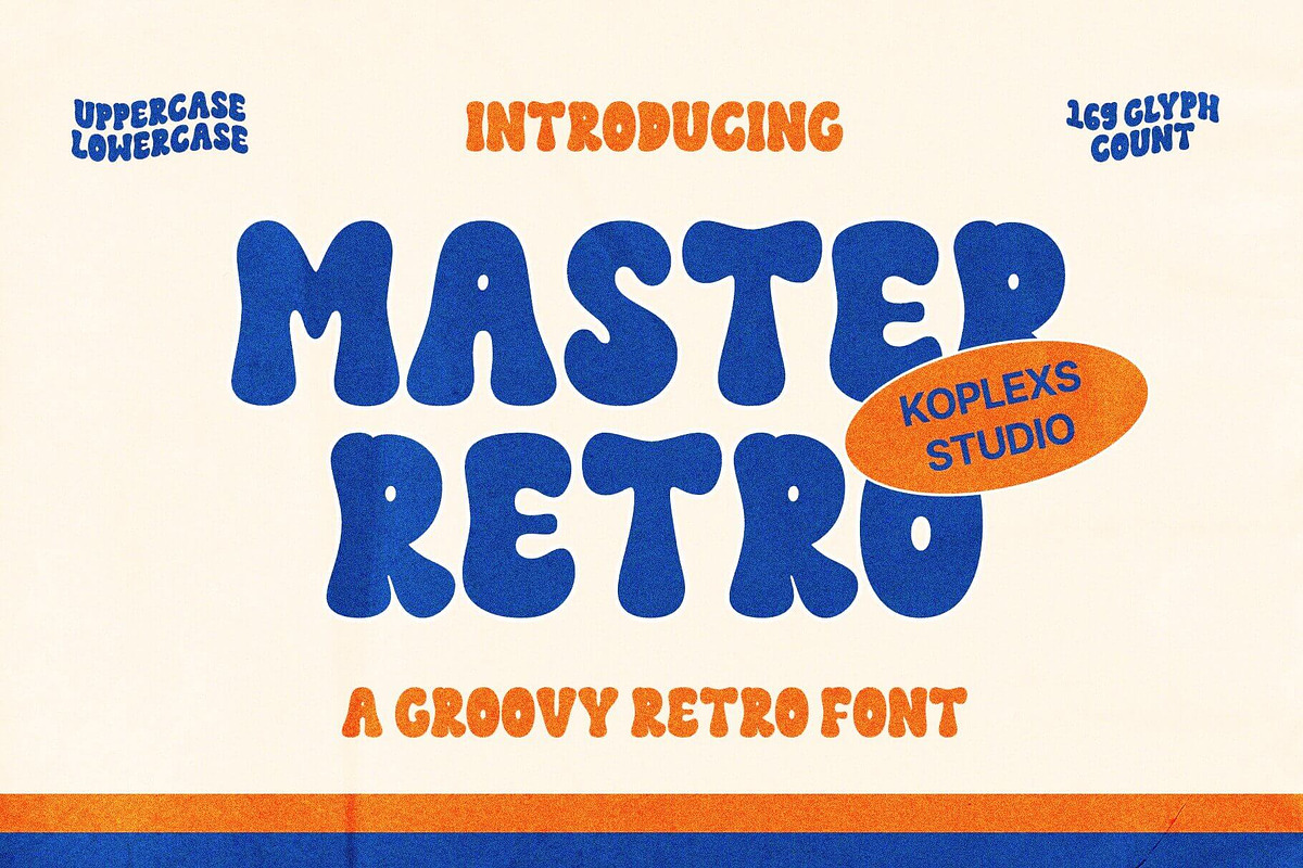 Master Retro Font, a Handwritten Font by Koplexs Studio (Photo 1 of 10)