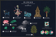 Pichwai PNG Elements & Patterns, an Illustration by Artifactory Studios (Thumbnail 5 of 9)