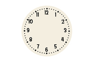 Retro round clock face, an Object Illustration by Things for designers