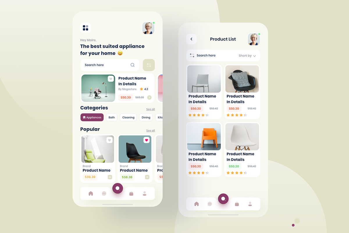 Solid Oak Furniture Adobe xd & Figma, an App Template by Nik Design (Photo 5 of 10)