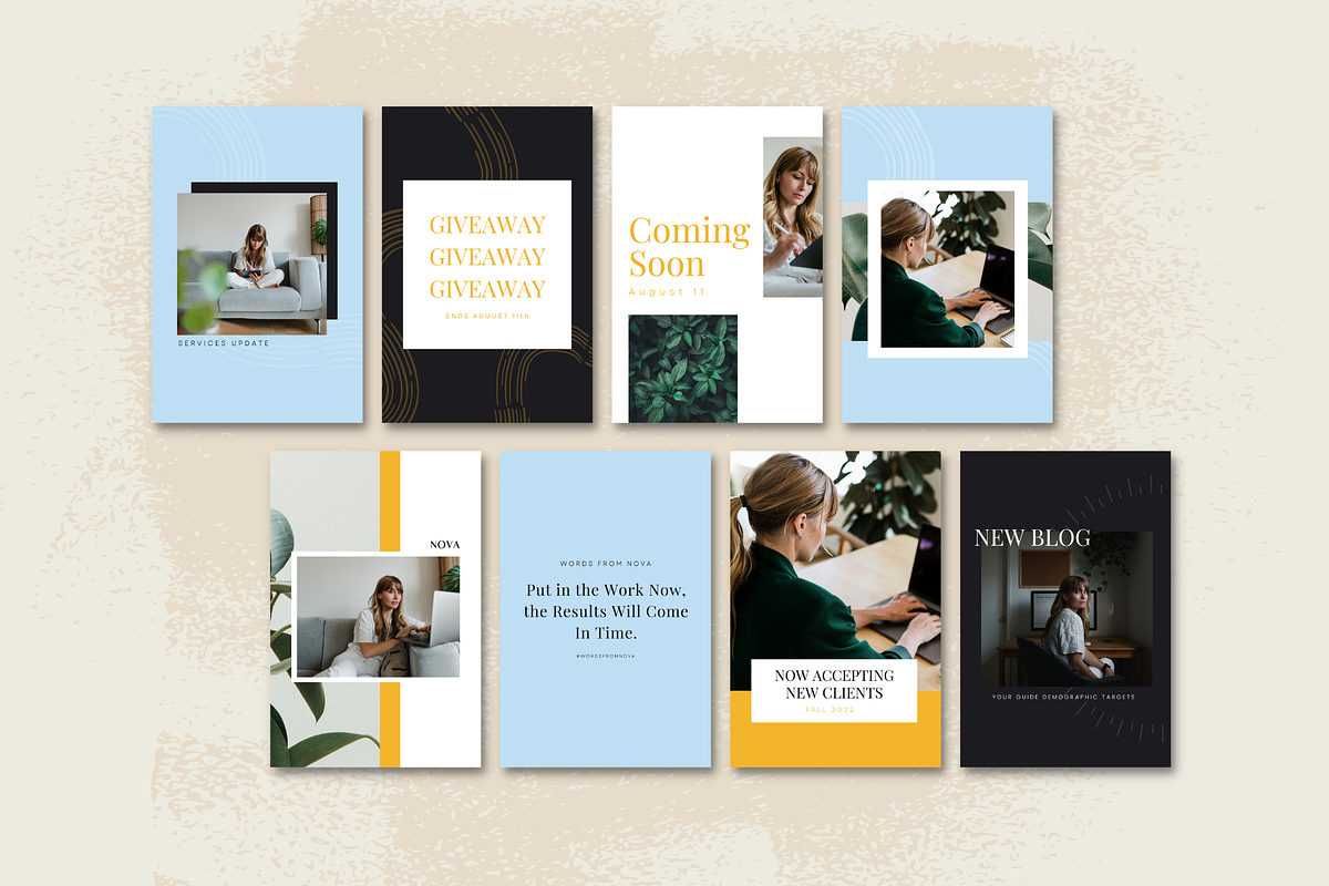 Pinterest Canva Bundle - Nova, a Social Media Template by Station Seven (Photo 5 of 6)