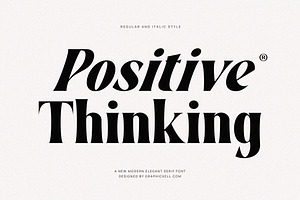 Positive Thinking Family Serif Font