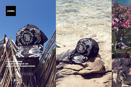 Yupoong 6089M Snapback Summer Mockup, a Hat Mockup by creatsy5