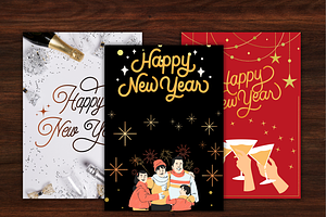 Elegant New Year Card Collection