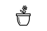 Flower Pot Silhouette Vector Bundle, an Illustration by jahid234 (Thumbnail 7 of 49)