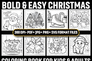 Bold & Easy Christmas Coloring, a Seasonal Illustration by Coco Bloom (Thumbnail 3 of 5)