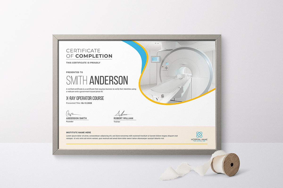 X-ray Operator Certificate, a Stationery Template by DesignDevisers (Photo 4 of 10)