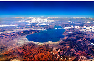 Aerial view of Pyramid Lake in, a Nature Photo by Leonid Andronov