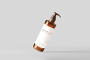 Amber Glass Pump Bottle Mockups, a Cups & Container Mockup by pmvch (Thumbnail 2 of 10)