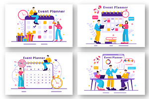 12 Event Planner Illustration