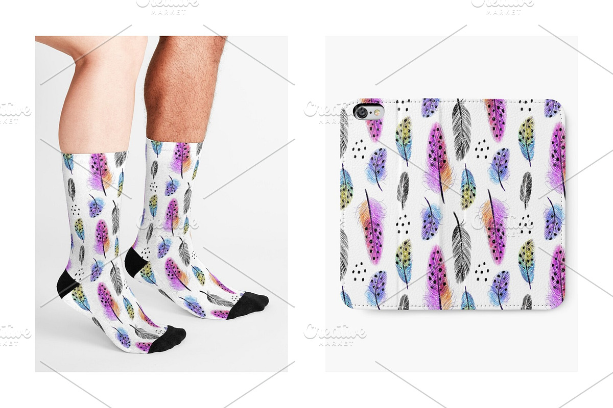 Feathers Pattern Collection, a Pattern Graphic by MarynArts (Photo 3 of 7)