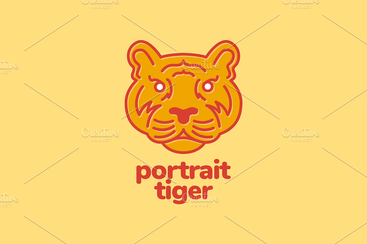 head tiger beast animal logo, a Branding & Logo Template by devastd