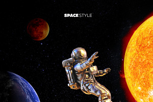 3D Mockup Space Astronaut 01