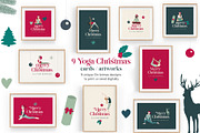 Yoga Christmas and New Year cards, an Illustration by Sunnyfields (Thumbnail 2 of 8)