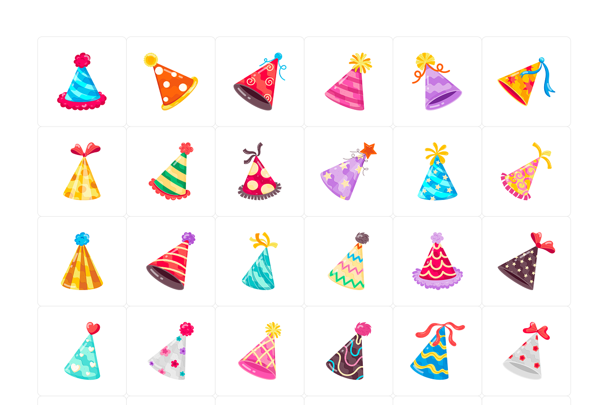 Birthday Hat Stickers, an Emoji Icon by Vectors Market (Photo 5 of 5)