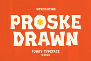 Proske Drawn - Funky Typeface, a Sans Serif Font by Lettermine (Thumbnail 1 of 10)