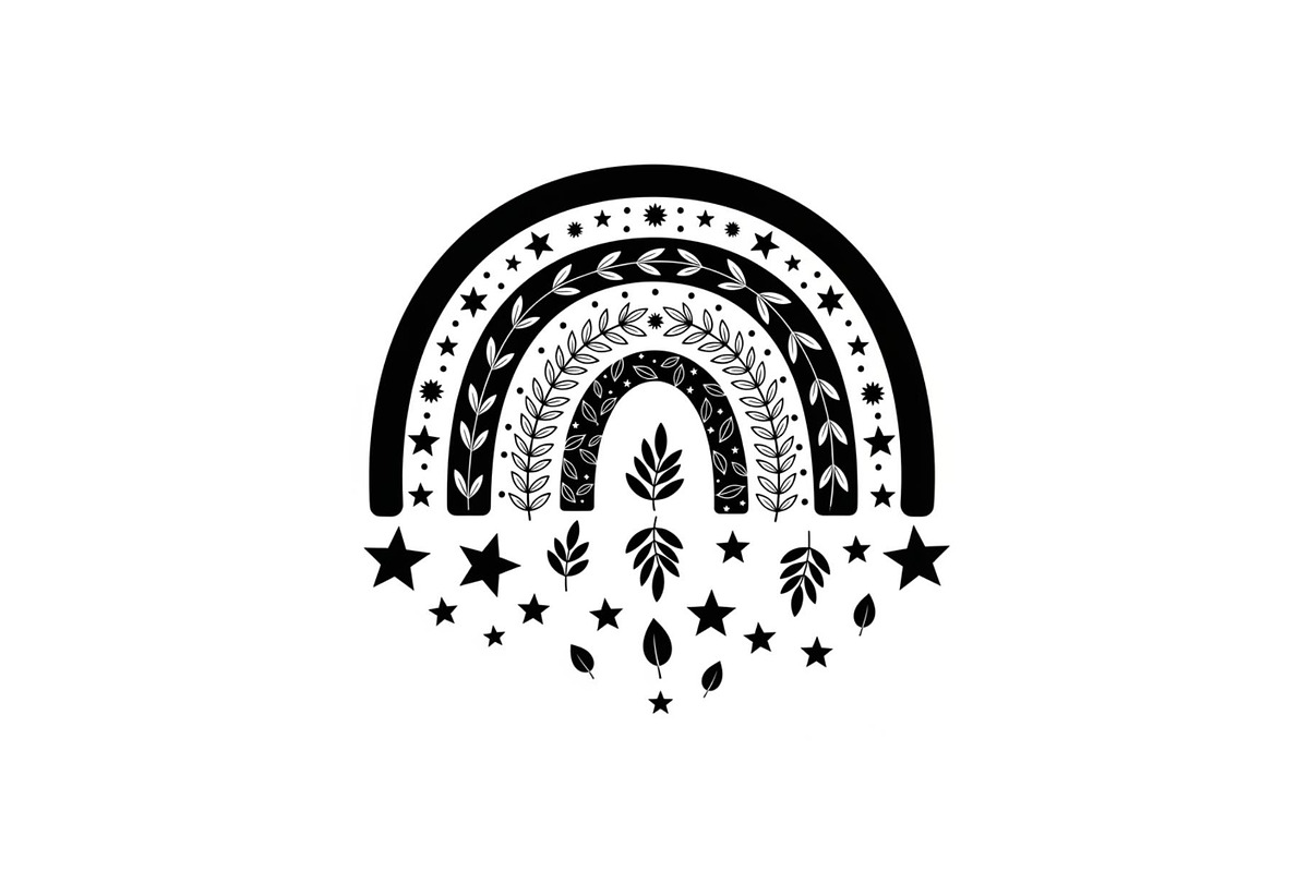 Boho Rainbow Silhouette Bundle, an Illustration by yasushie (Photo 9 of 31)