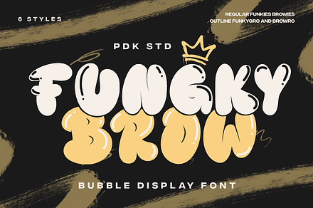 Funky Brow - Bubble Graffiti Font, a Sans Serif Font by Pandeka Studio