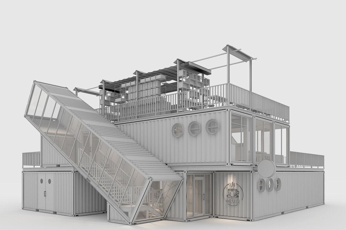 3D Model Container Cafe 6, an Architecture 3D Model by SR 3D Visual (Photo 7 of 26)