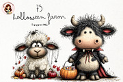 Whimsical Halloween Animals PNG, a Seasonal Illustration by Nicolle's Colorful Art (Thumbnail 1 of 6)