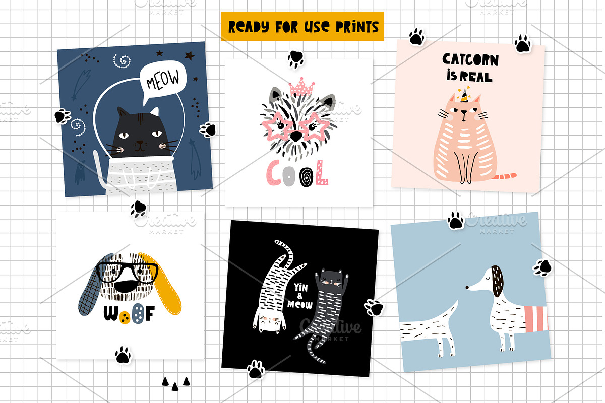 Cats&Dogs graphic collection, a Pattern Graphic by solmariart (Photo 4 of 8)