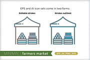 Minimal farmers market icons, an Outline Icon by Picture Window (Thumbnail 3 of 5)