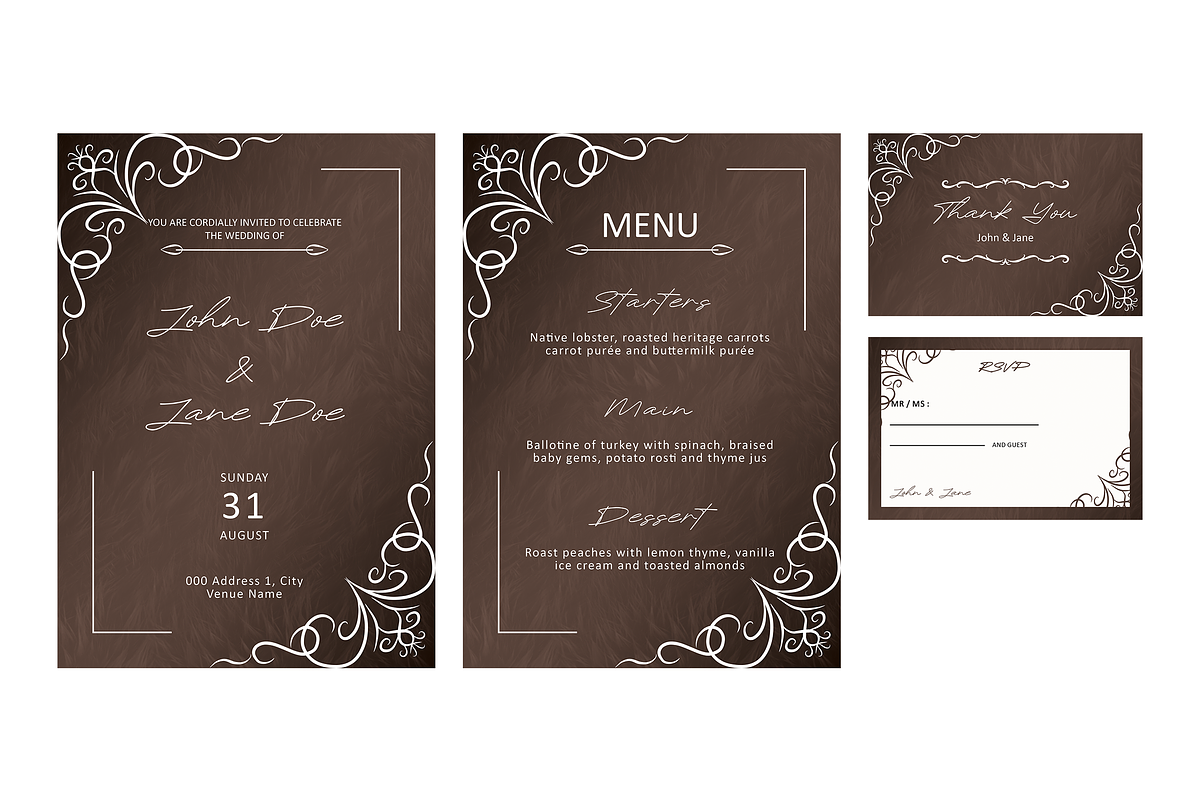 Furr - Ornament Wedding Invitation, an Invitation Template by JACodes (Photo 2 of 2)