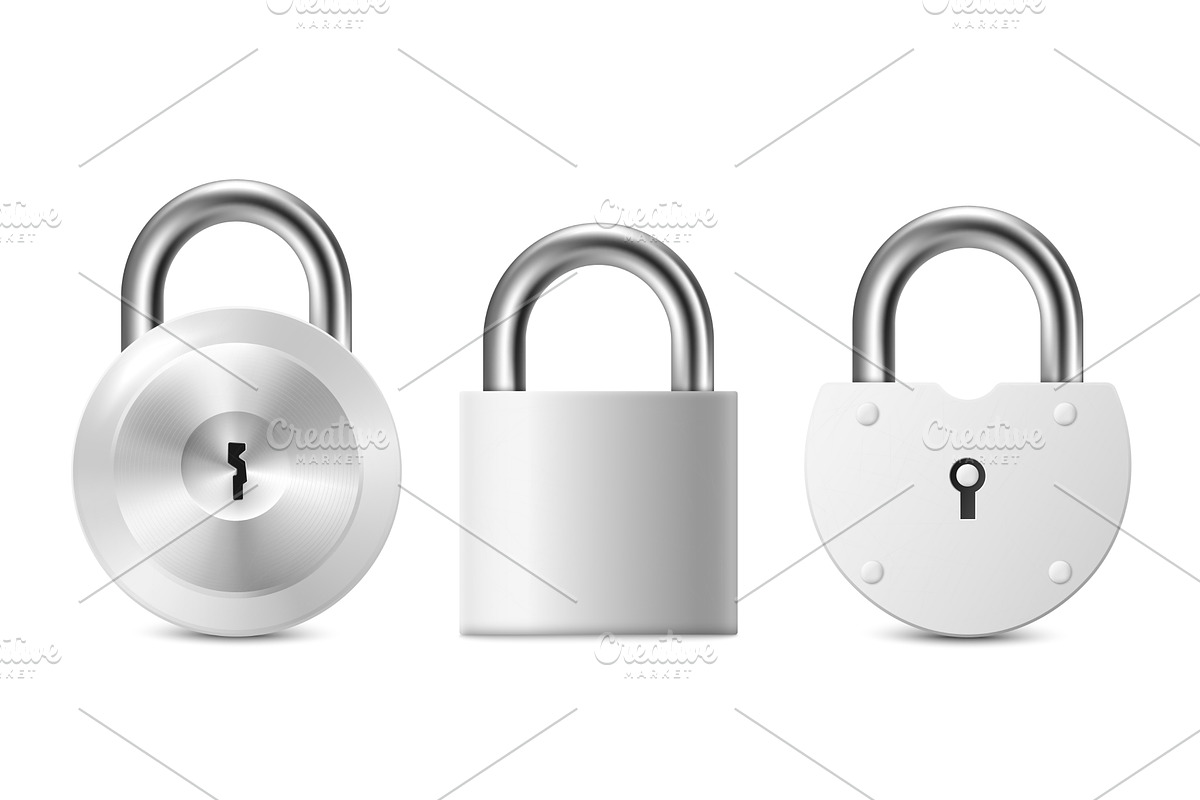 Templates set of metal secure door, an Object Illustration by Sabelskaya