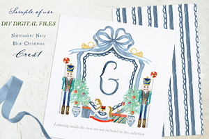 Nutcracker Navy Blue Christmas DIY