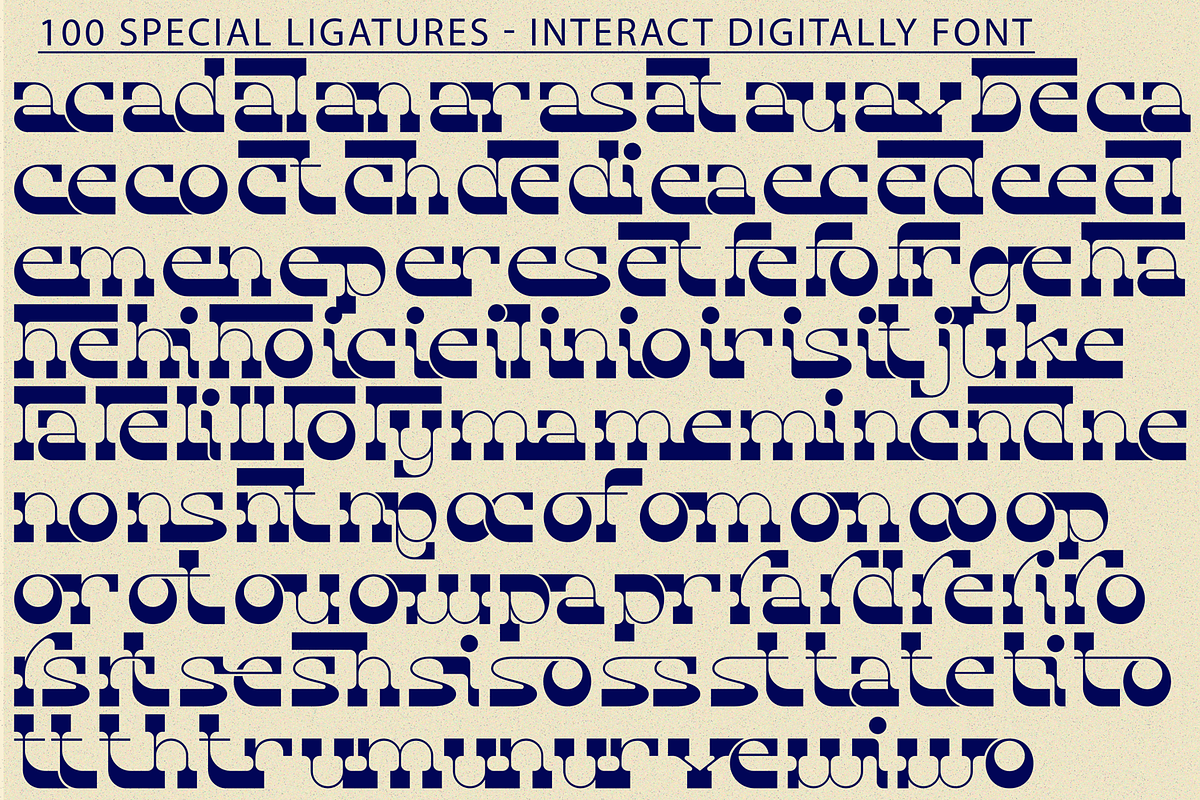 Interact Digitally Font, a Slab Serif Font by 177Studio (Photo 8 of 8)