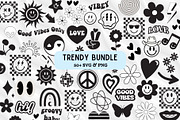 Trendy SVG PNG Bundle, an Object Graphic by Createble (Thumbnail 1 of 4)
