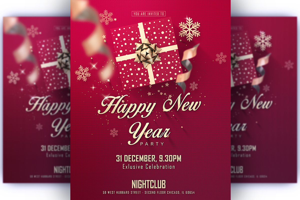 Happy New Year Party Invitation, a Flyer Template by graystudio (Photo 3 of 5)