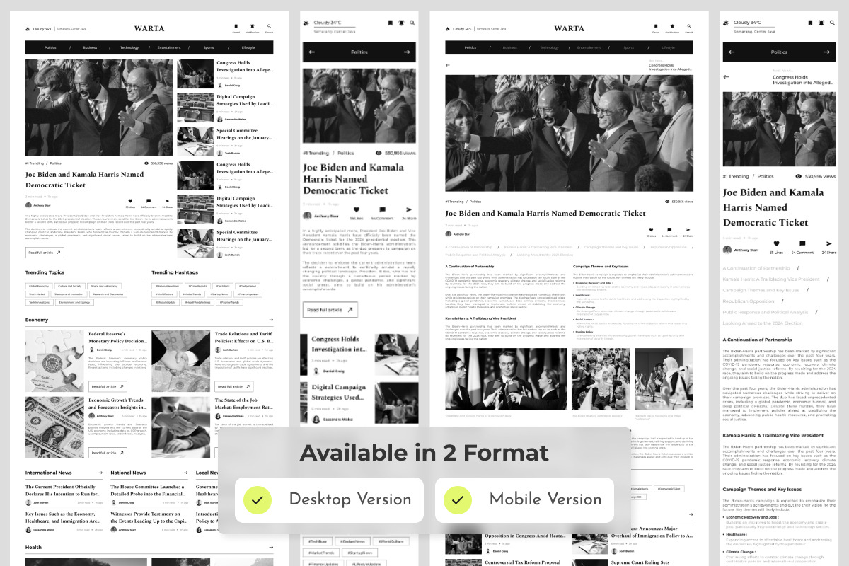 Warta - News Portal Landing Page, a Landing Page Template by twinstd (Photo 5 of 5)