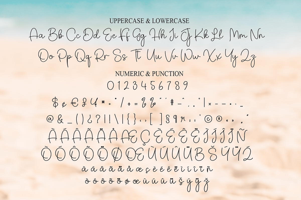Sand Beach | Script Font, a Handwritten Font by Scratchones (Photo 7 of 8)