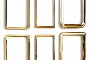 Six Golden Frames Elegant Design Gal, an Abstract Photo by Pixeness Studio